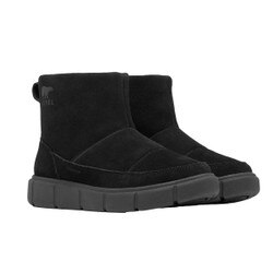 Sorel Explorer III Slip On WP Boot Women's in Black and Sea Salt